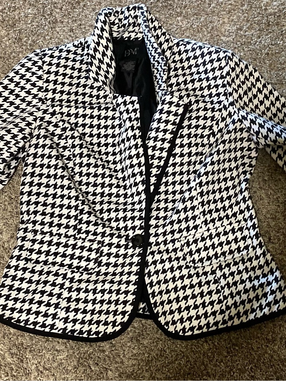 Donna Moore Blazer - Houndstooth Pattern